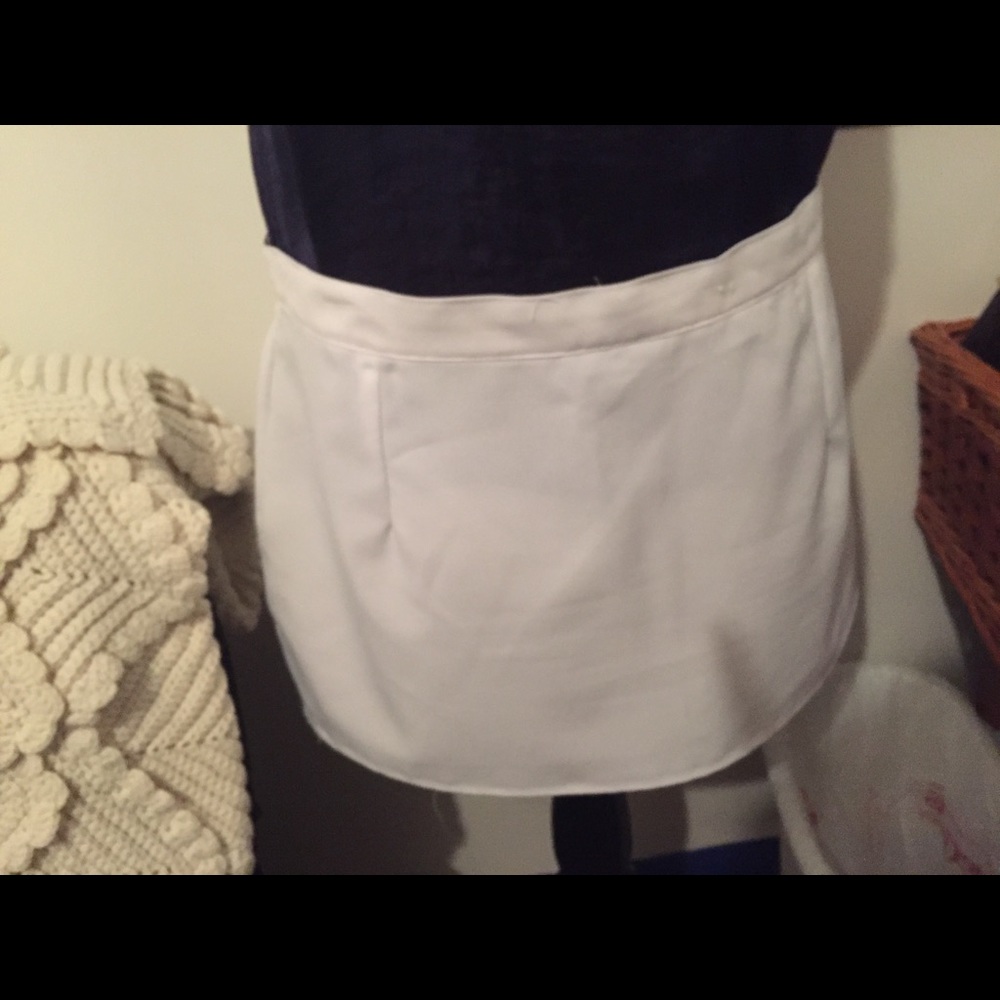 White mini skirt